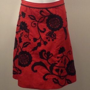 Anthropologie Flower Skirt